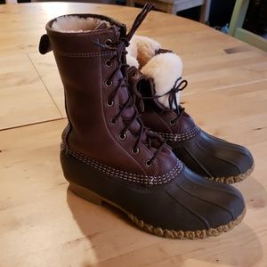 LL Bean 10" shearling lined boots
